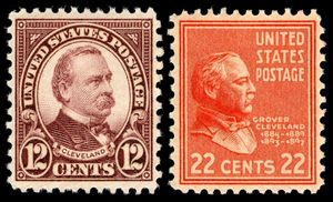  1931년과 1938년 그로버 클리블랜드 우표