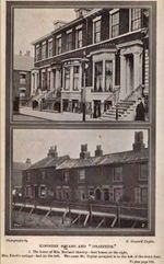 허드슨 테일러는 하디 박사 밑에서 일했고, 한동안 킹스턴 스퀘어 16번지에 있는 그의 형제인 리처드 하디 씨의 집에 머물렀다(위쪽). 그 후 이사하여 드레인사이드에서 가난하게 살았다.