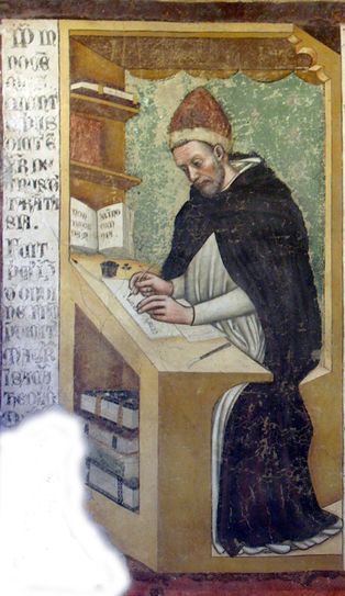 1350년대 [[토마소 다 모데나]]의 [[프레스코]], [[트레비소]]에 묘사된 인노첸시오 5세