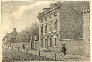 필라델피아 대통령 관저. 조지 워싱턴의 활 모양 창문은 오벌 오피스의 형태와 유사하다.