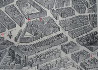 1. 몰리에르 생가2. 미셸 마쥐엘(외조부)의 집3. 루이 크라세(모친의 외조부)의 집4. 1633년 아버지가 구입한 새 집