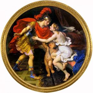 피에르 코르네유의 《폼페이의 죽음》에서 클레오파트르 역을 맡은 마들렌 베자르와 카이사르 역을 맡은 몰리에르. 니콜라 미냐르의 "마르스와 베누스"의 모델. 1658년 작 (엑상프로방스 미술관)