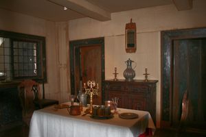 그들의 통나무집 내부