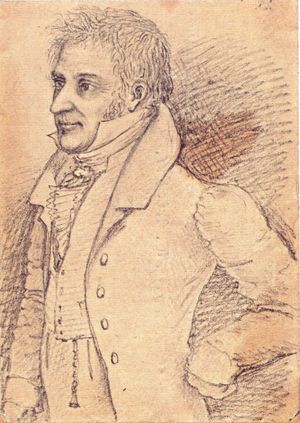 가우스의 제자인 요한 베네딕트 리스트가 1830년에 스케치한 가우스