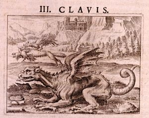 바실 발렌타인의 세 번째 열쇠에 나오는 여우는 왕수를 나타낸다, Musaeum Hermeticum, 1678년