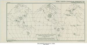 1946년 텅스텐 정광 생산량