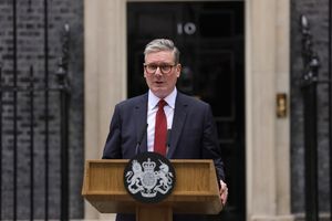 2024년 7월 5일 영국 총리 취임 연설에 나선 스타머 총리