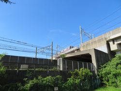 2018년, 하차하는 것으로 보이는 인물이 다수 목격된 도부 이세사키선과 JR 조반선(도쿄 메트로 치요다선) 교차 부근