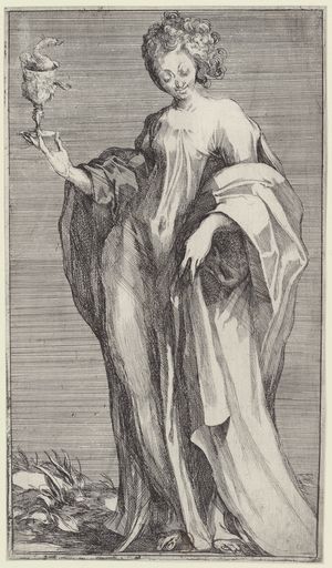 자크 벨랑주(Jacques Bellange)의 요한 사도상, 1600년경