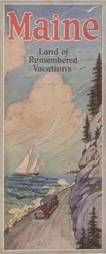 1928년 메인주 휴가를 홍보하는 광고