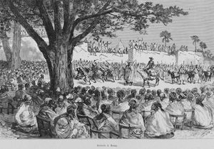 1892년 프랑스 서아프리카 총독 루이-귀스타브 빙거(Louis-Gustave Binger)의 콩 도착