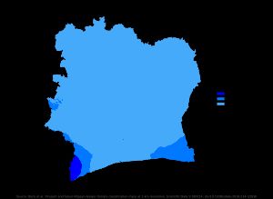 코트디부아르의 쾨펜 기후 분류