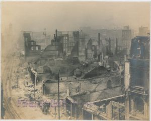 1904년 토론토 대화재 이후 프런트 스트리트의 폐허