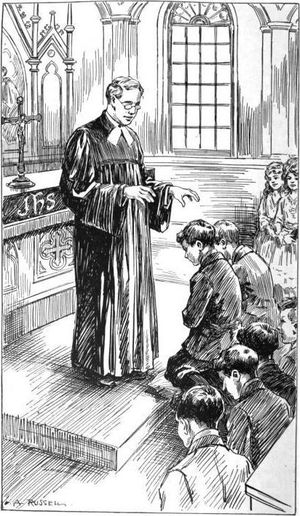 제네바 가운과 설교 밴드를 착용한 루터교 목사.