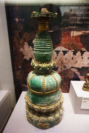 유약을 입힌 탑 모형, 원나라