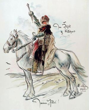 미콜라슈 알레슈가 그린 후스파 장군 얀 지슈카.