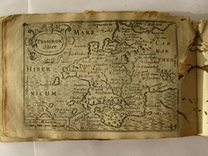 17세기 펨브룩셔 묘사 지도. 지도는 지리 연구의 중심 요소이다.