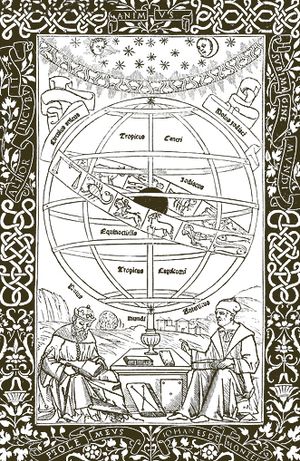 레기오몬타누스에게 가르침을 주고 있는 프톨레마이오스.