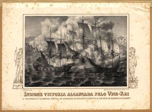 디우 해전에서 승리하는 프란시스쿠 드 알메이다