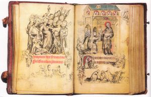 장 푸셀(Jean Pucelle)이 1320년대에 제작한 《잔느 드 에브뢰의 시간 기도서(Hours of Jeanne d'Evreux)》