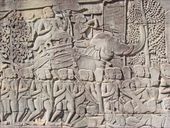 크메르와 참파의 전투를 묘사한 바이욘의 부조