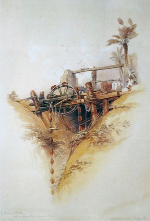 상부 이집트의 동물 동력 관개 시설, 1846년경