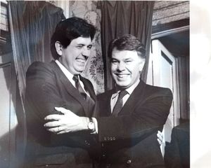 1987년 1월, 몬클로아 궁전에서 알란 가르시아와 스페인 총리 펠리페 곤잘레스