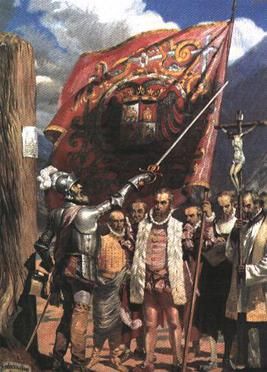 1535년 리마에 있는 피사로와 그의 추종자들