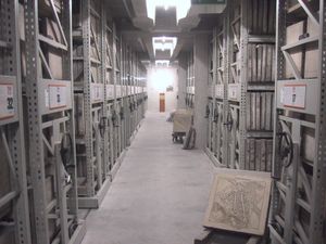 뮌헨의 석판 인쇄용 돌 보관소