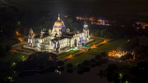 밤의 빅토리아 기념관