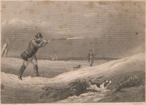 에드워드 해커(1813-1905), 아브라함 쿠퍼(1787-1868) RA 작품을 바탕으로 한 영국 사격 장면 인쇄물