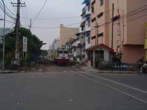 메단에 있는 기차