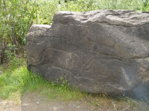 시카치알얀의 현무암 위에 새겨진 매머드, 러시아