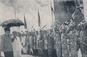 수카르노가 1963년 폰티아낙, 서칼리만탄을 방문하다
