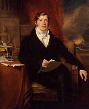 조지 프랜시스 조셉이 그린 스탬퍼드 래플스의 초상화, 1817년