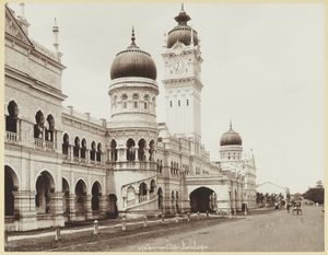 1900년경 연방 말레이시아 주의 정부 청사(현재 술탄 압둘 사마드 빌딩)