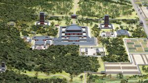 북쪽에서 본 동대사 가람의 모형