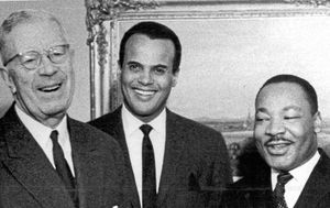 스웨덴 국왕 구스타프 6세 아돌프, 마틴 루터 킹 주니어와 함께한 벨라폰테 (1966년)