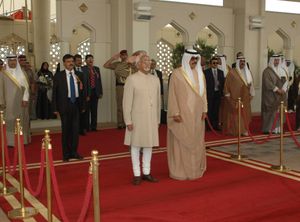 당시 인도 부통령 모하마드 하미드 안사리와 나와프 (2009년 4월)