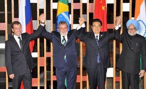 2010년 루라와 러시아, 중국, 인도의 BRICs 지도자들