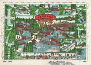 1901년 니코 시 관광 명소 지도