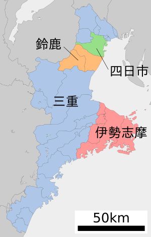 미에현의 지역 번호판 분포