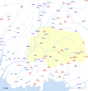 오카자키시 주변의 지리