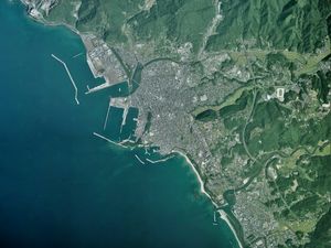 쿠시키노 지역 중심부 주변 항공사진