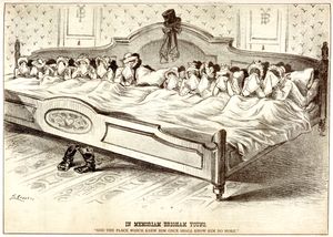 영의 아내들을 풍자한 그림, 사후에 출판됨