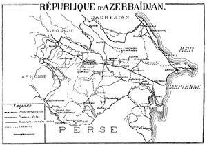 1919년 파리 강화 회의에서 아제르바이잔 대표단이 제출한 지도