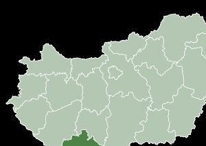 헝가리 바러녀 주의 지도