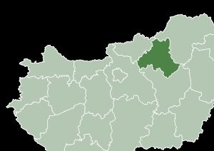 헝가리 헤베시 주의 지도