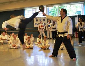 점프 역후려차기