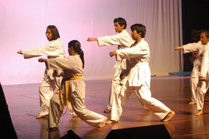 멕시코시티 몬테레이 공과대학교 태권도 학생들의 시범